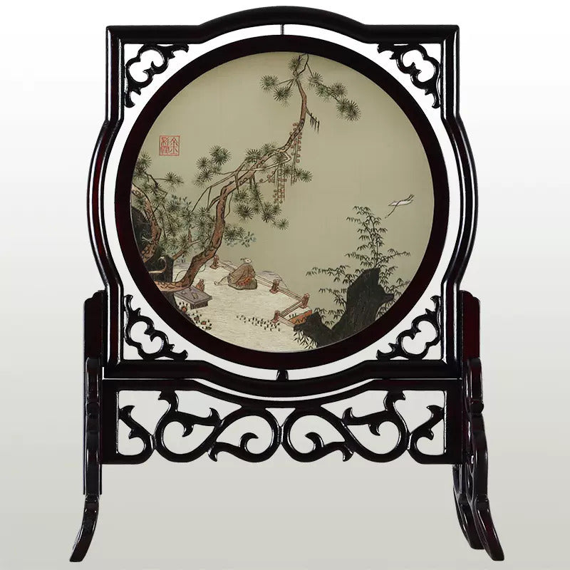 Xiang Embroidery Double-sided Embroidery Ornament Antique Landscape Office Home Decoration Ornament